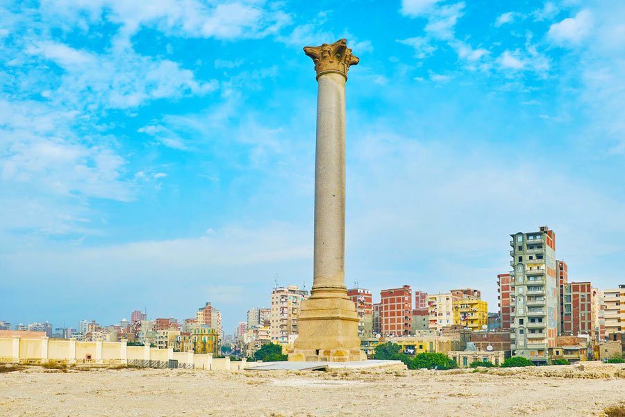 Pompeys Pillar in Alexandria Egypt