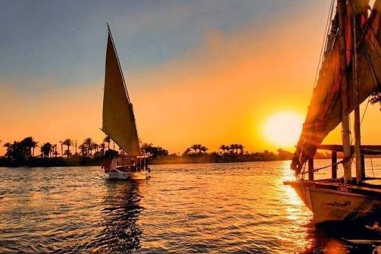 Sunset felucca ride on the Nile in Aswan