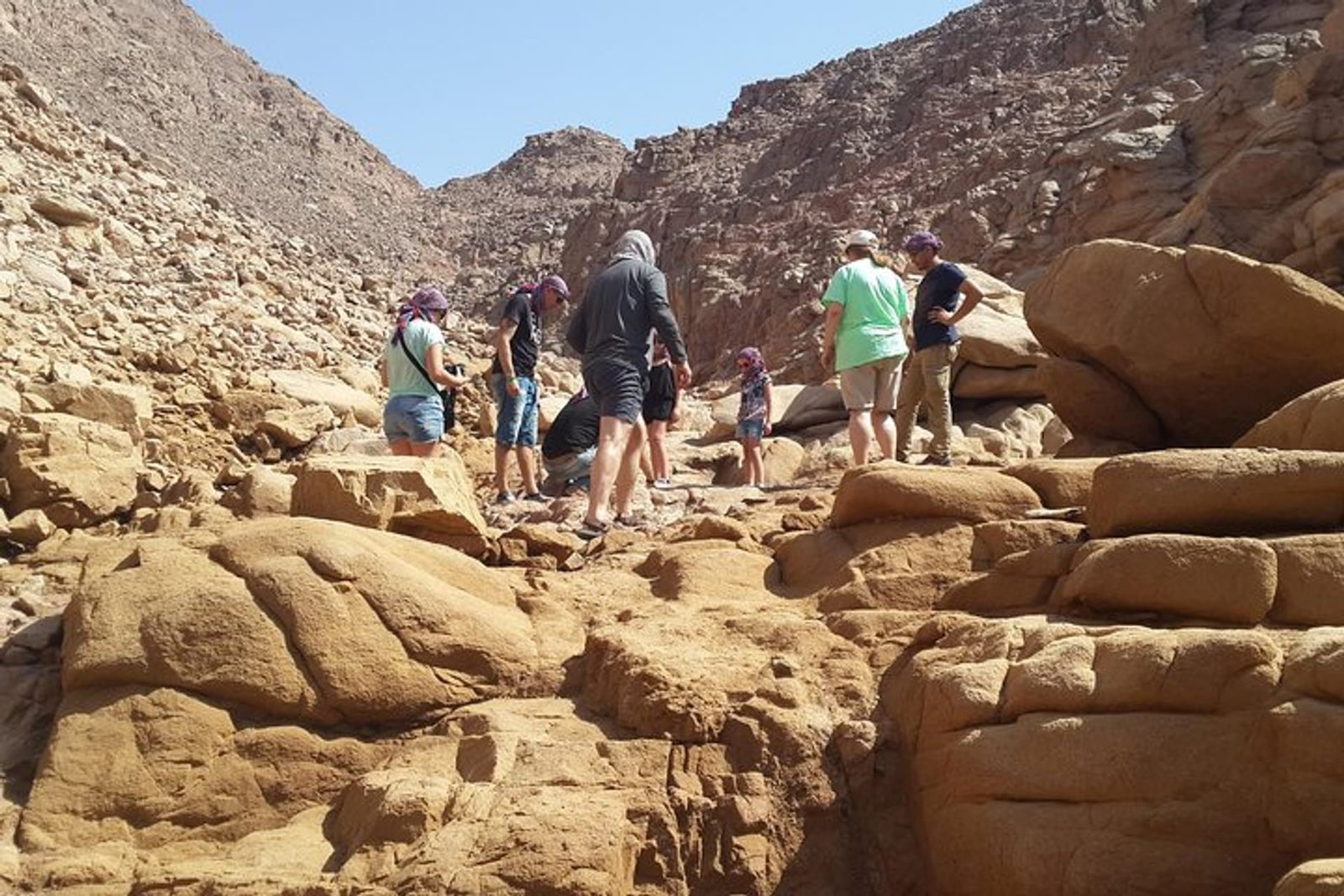 Rocky mountains and desert landscape surrounding Ghost City Safaga in Egypt's Eastern Desert