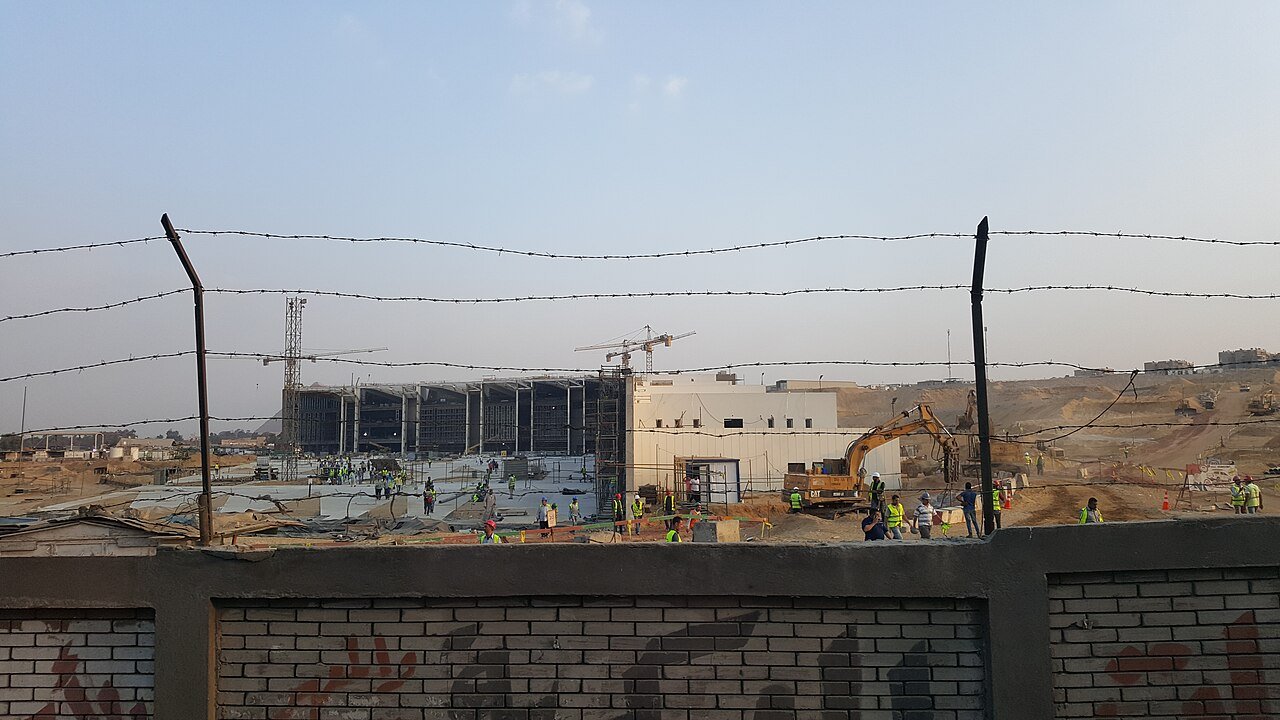 Grand Egyptian Museum near the Giza Plateau in Egypt
