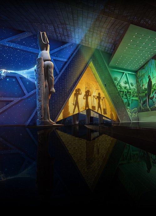 Eternal Sun immersive light experience at the Grand Egyptian Museum in Giza